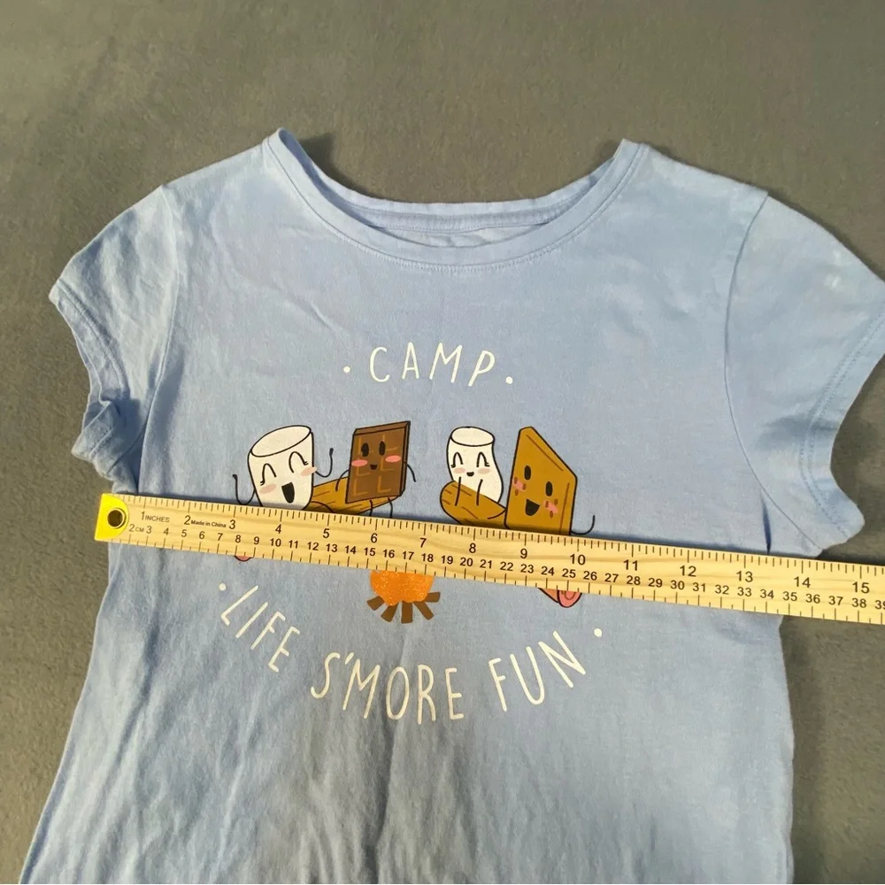 Gap Kids Blue Graphic T-Shirt, short sleeves, size XXL